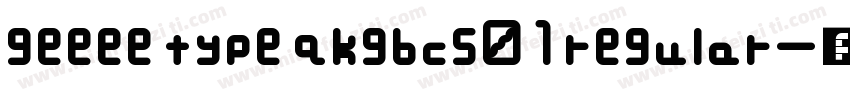 geeee type qkgbcs01 regular字体转换